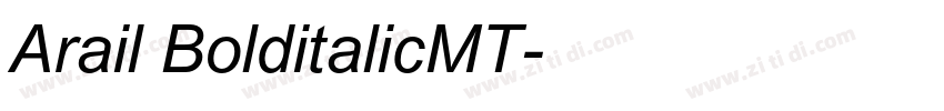 Arail BolditalicMT字体转换